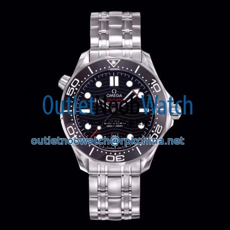 Replica Omega Seamaster Diver 300M 210.30.42.20.01.001 OM Stainless Steel Black Dial Swiss 8800