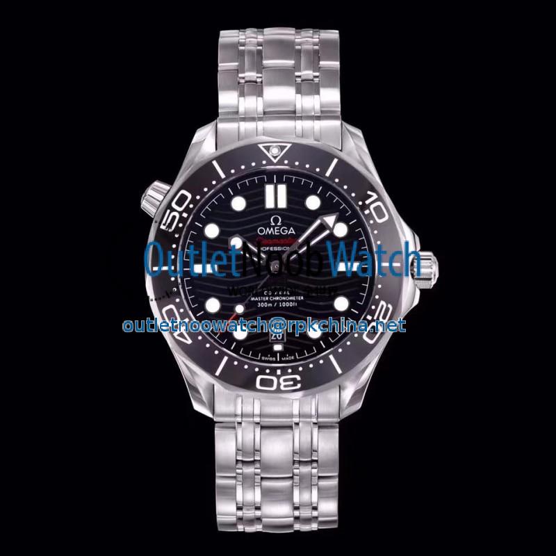 Replica Omega Seamaster Diver 300M 210.30.42.20.01.001 OM Stainless Steel Black Dial Swiss 8800