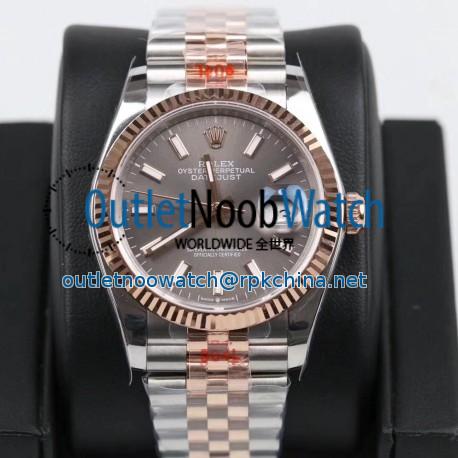 Replica Rolex Datejust 36MM 116231 GM Stainless Steel 904L & Rose Gold Anthracite Dial Swiss 2824-2