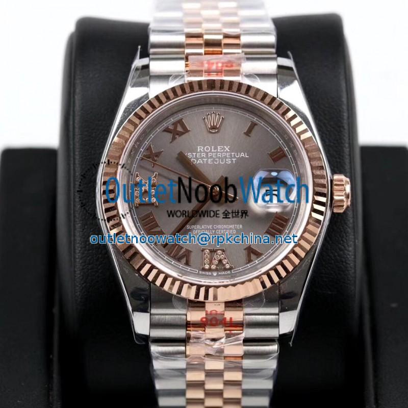 Replica Rolex Datejust 36MM 116231 GM Stainless Steel 904L & Rose Gold Anthracite Dial Swiss 2824-2