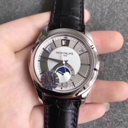 Replica Patek Philippe Annual Calendar 5205G-001 KM Stainless Steel White & Rhodium Dial Swiss 324SQALU 24H/206