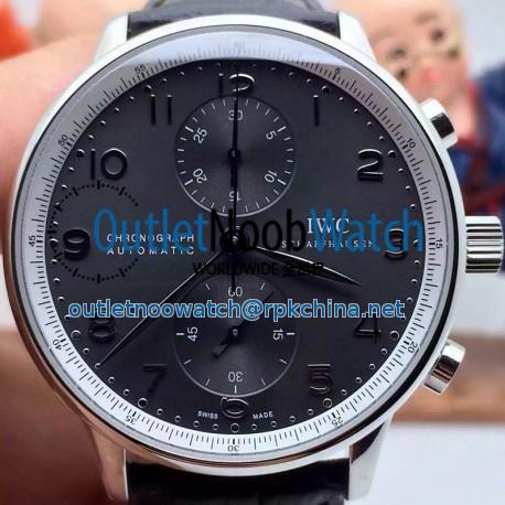 Replica IWC Portuguese IW371447 Chronograph Stainless Steel Black Dial Swiss IWC 89000