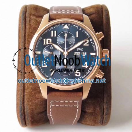 Replica IWC Pilot Chronograph Edition Le Petit Prince IW377721 ZF Rose Gold Blue Dial Swiss 7750