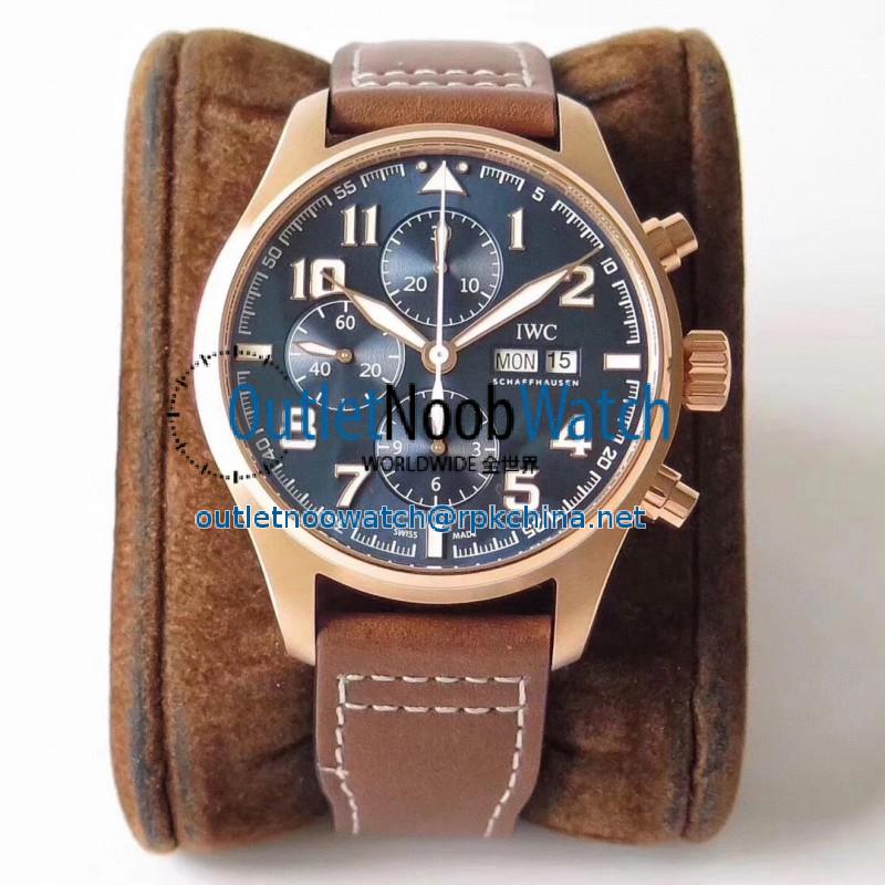 Replica IWC Pilot Chronograph Edition Le Petit Prince IW377721 ZF Rose Gold Blue Dial Swiss 7750