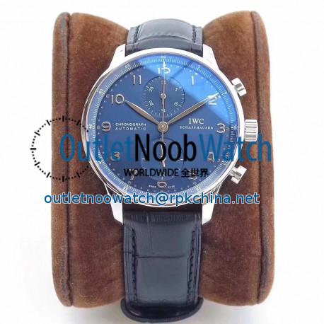 Replica IWC Portugieser Chronograph IW371491 ZF V2 Stainless Steel Blue Dial Swiss 7750