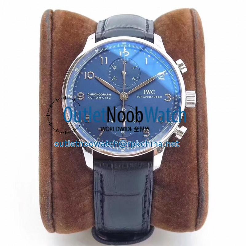 Replica IWC Portugieser Chronograph IW371491 ZF V2 Stainless Steel Blue Dial Swiss 7750