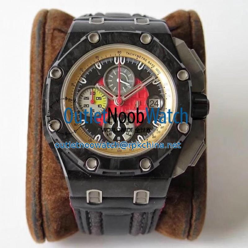 Replica Audemars Piguet Royal Oak Offshore Grand Prix 26290IO.OO.A001VE.01 JF V3 Forged Carbon Red Dial Swiss 3126