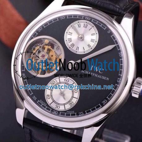 Replica IWC Portuguese Regulateur Tourbillon IW5446 Stainless Steel Black Dial Swiss Tourbillon