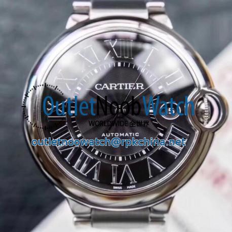 Replica Ballon Bleu De Cartier 42MM WSBB0003 V6F V5 Stainless Steel Black Dial Swiss 2824-2