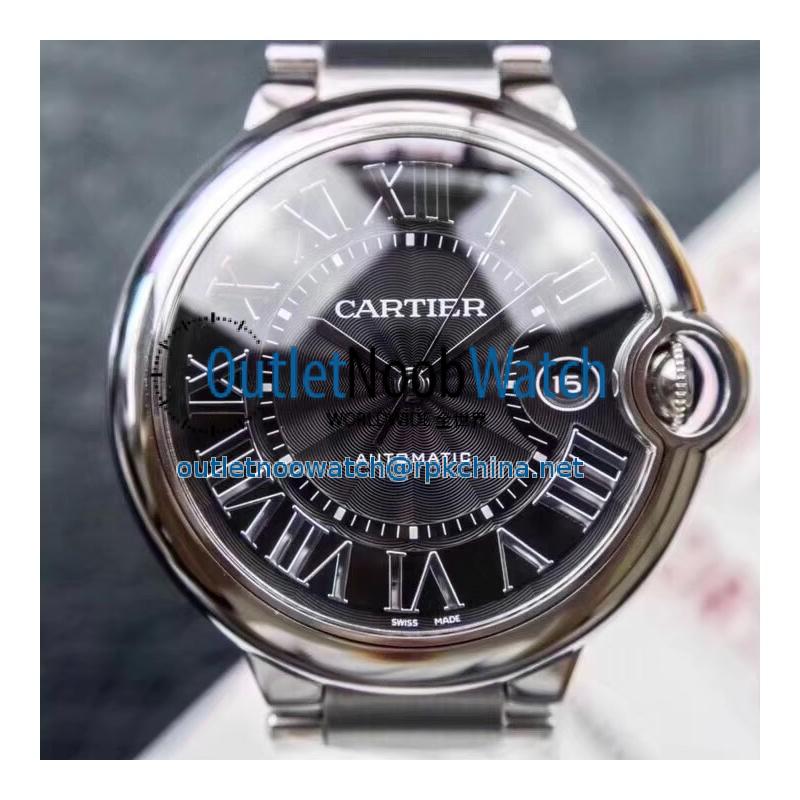 Replica Ballon Bleu De Cartier 42MM WSBB0003 V6F V5 Stainless Steel Black Dial Swiss 2824-2