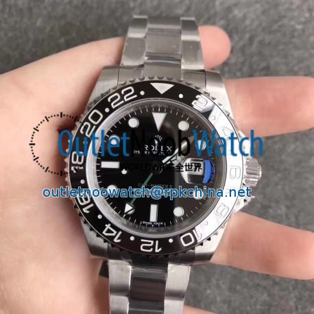 Replica Rolex GMT-Master II 116710LN EW Stainless Steel Black Dial Swiss 2836-2