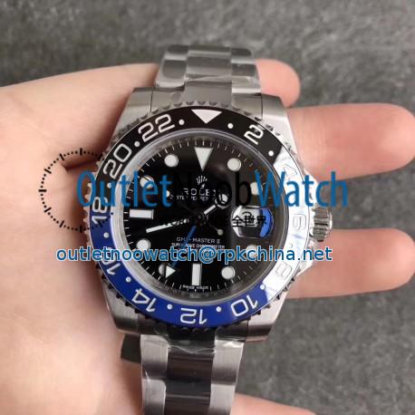 Replica Rolex GMT-Master II 116710BLNR EW Stainless Steel Black Dial Swiss 2836-2