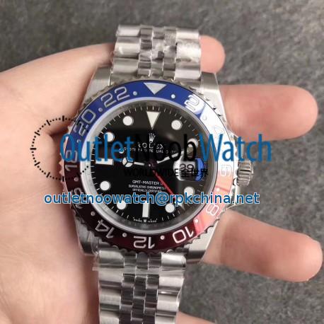 Replica Rolex GMT-Master II 126710BLRO EW Stainless Steel Black Dial Swiss 2836-2