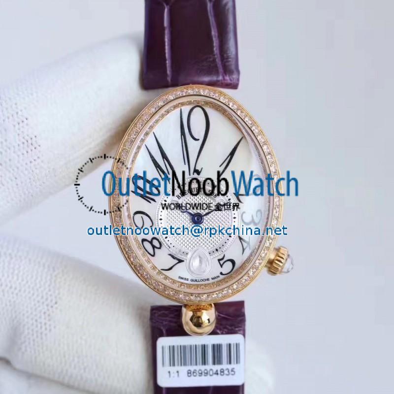 Replica Breguet Reine de Naples 8918BR/58/964/D00D ZF Rose Gold & Diamonds Mother Of Pearl Dial Swiss Caliber 537/3