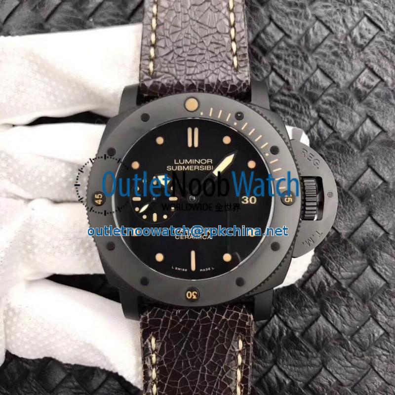 Replica Panerai Luminor Submersible 1950 PAM508 VS V2 Ceramic Black Dial Swiss P9000