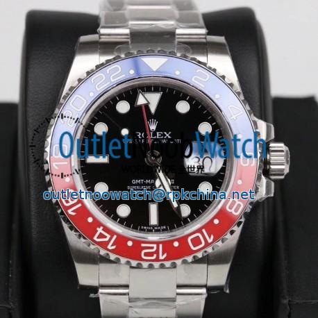 Replica Rolex GMT-Master II 116719BLRO GM Stainless Steel 904L Black Dial Swiss 2836-2