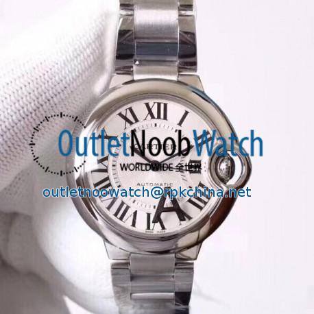 Replica Ballon Bleu De Cartier 33MM W6920071 AF Stainless Steel Silver Dial Seiko NH05A