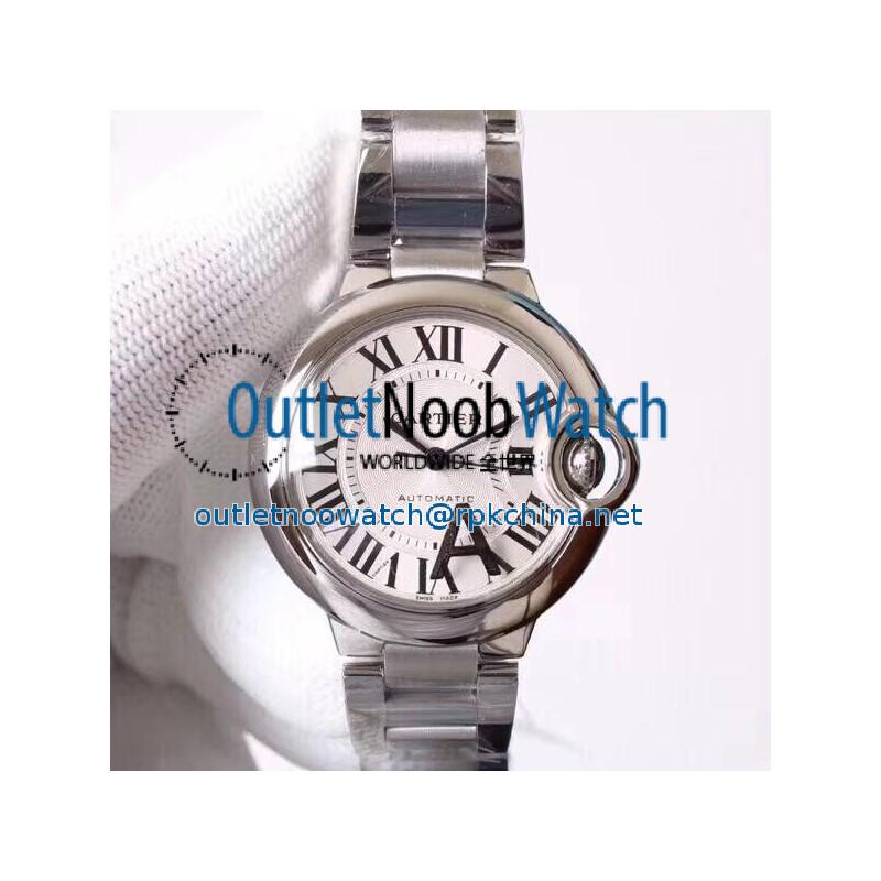 Replica Ballon Bleu De Cartier 33MM W6920071 AF Stainless Steel Silver Dial Seiko NH05A