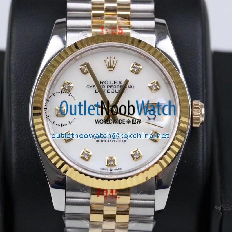 Replica Rolex Datejust 36MM 116233 GM Stainless Steel 904L & Yellow Gold White Dial Swiss 2824-2