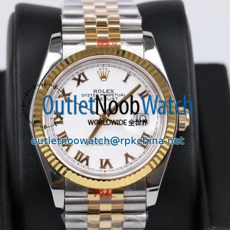 Replica Rolex Datejust 36MM 116233 GM Stainless Steel 904L & Yellow Gold White Dial Swiss 2824-2