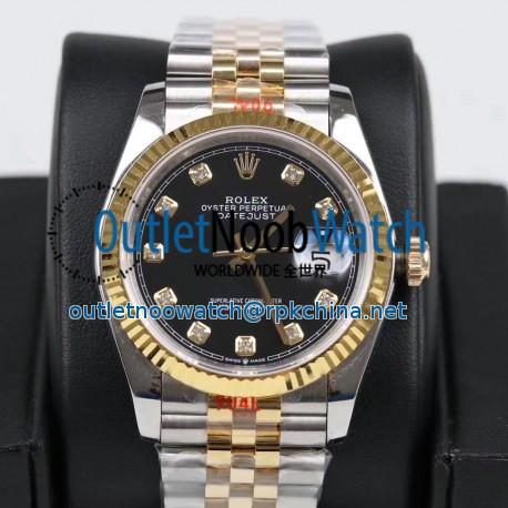 Replica Rolex Datejust 36MM 116233 GM Stainless Steel 904L & Yellow Gold Black Dial Swiss 2824-2