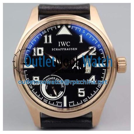 Replica IWC Pilot Antoine De Saint Expert IW320103 42MM Power Reserve Rose Gold Black Dial Swiss 79320