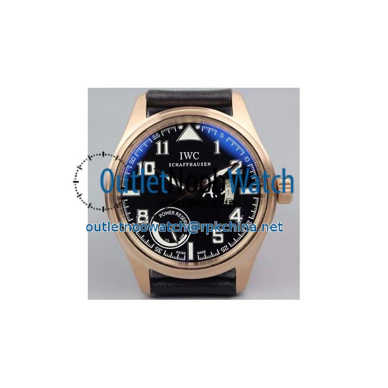 Replica IWC Pilot Antoine De Saint Expert IW320103 42MM Power Reserve Rose Gold Black Dial Swiss 79320