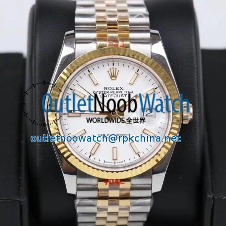 Replica Rolex Datejust 36MM 116233 GM Stainless Steel 904L & Yellow Gold White Dial Swiss 2824-2