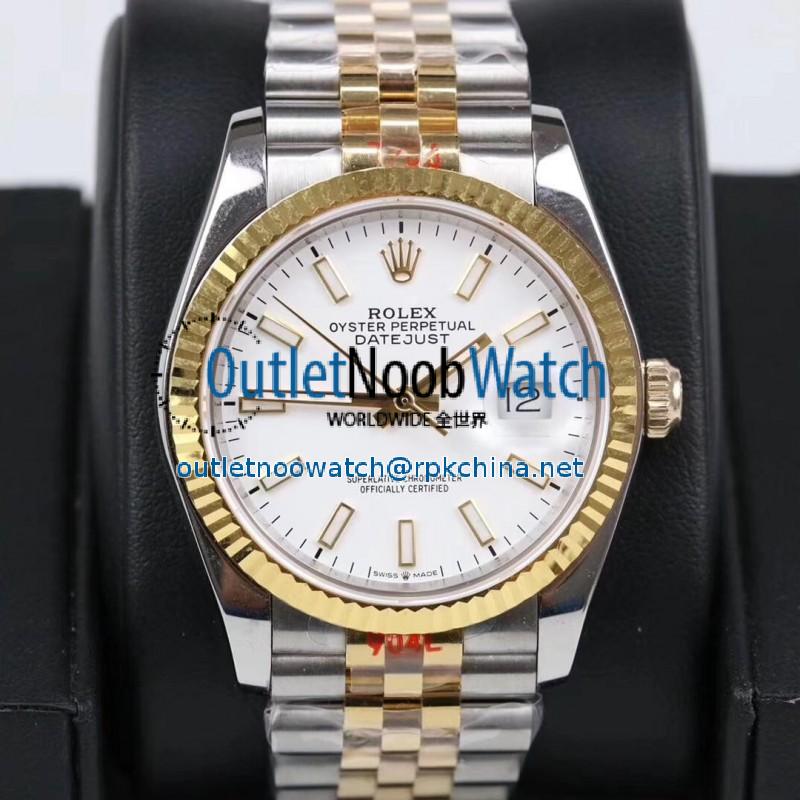 Replica Rolex Datejust 36MM 116233 GM Stainless Steel 904L & Yellow Gold White Dial Swiss 2824-2