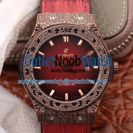 Replica Hublot Classic Fusion Arturo Fuente Limited Edition 511.OX.6670.LR.OPX17 SR Rose Gold Red Dial Swiss 2892