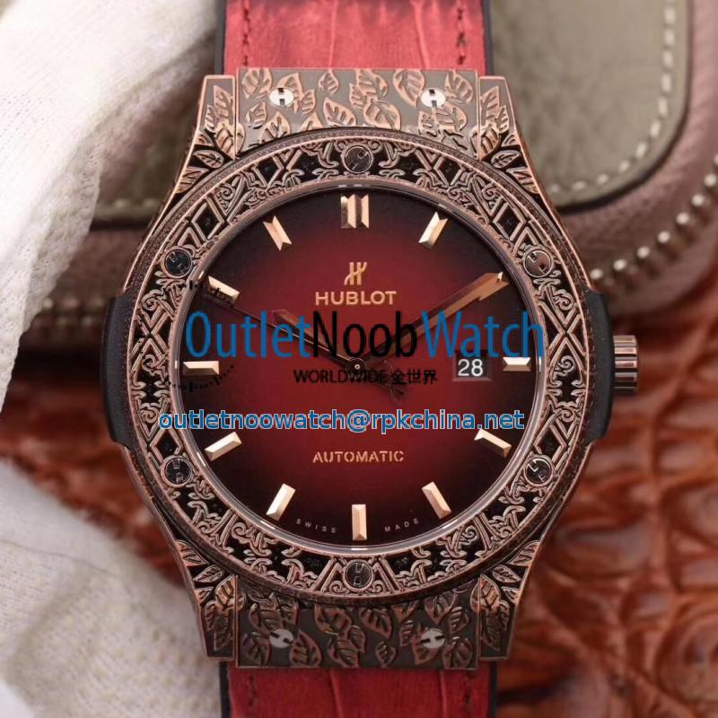 Replica Hublot Classic Fusion Arturo Fuente Limited Edition 511.OX.6670.LR.OPX17 SR Rose Gold Red Dial Swiss 2892