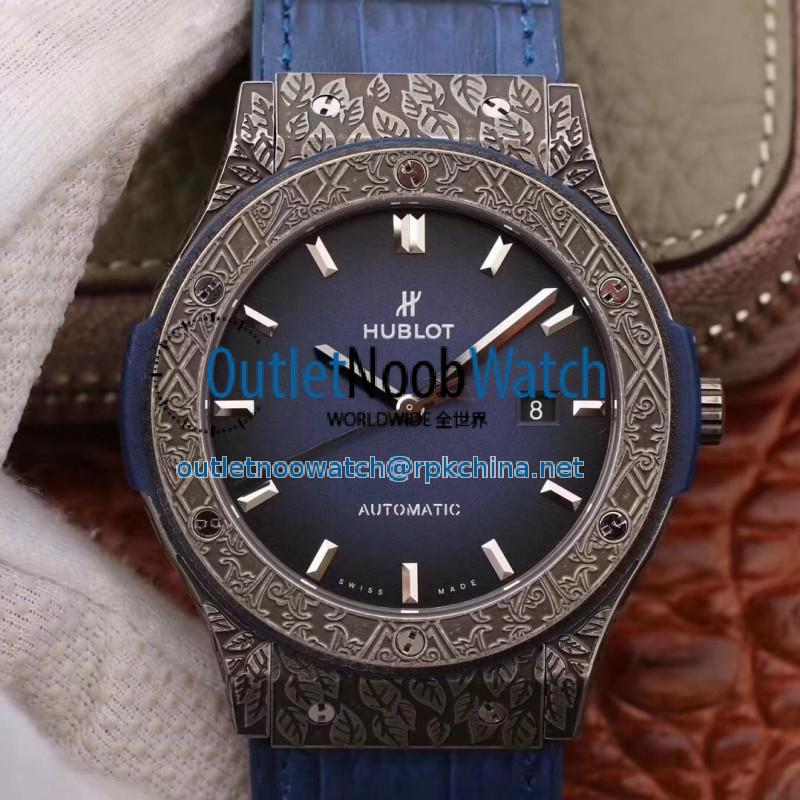 Replica Hublot Classic Fusion Arturo Fuente Limited Edition 511.NX.6670.LR.OPX17 SR Titanium Blue Dial Swiss 2892