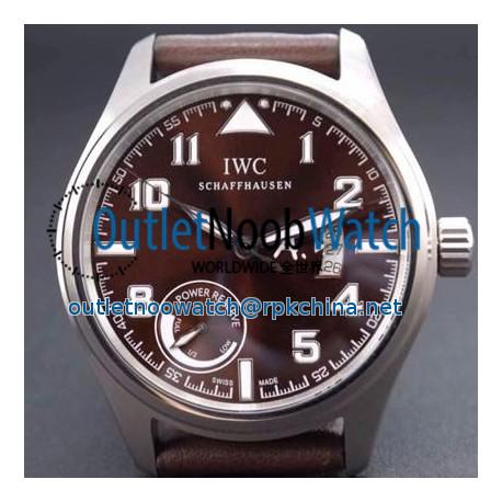 Replica IWC Pilot Antoine De Saint Exupery IW320102 42MM Power Reserve Stainless Steel Brown Dial Swiss 79320