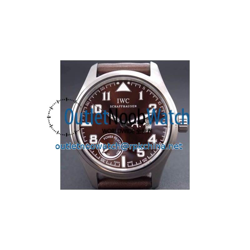 Replica IWC Pilot Antoine De Saint Exupery IW320102 42MM Power Reserve Stainless Steel Brown Dial Swiss 79320