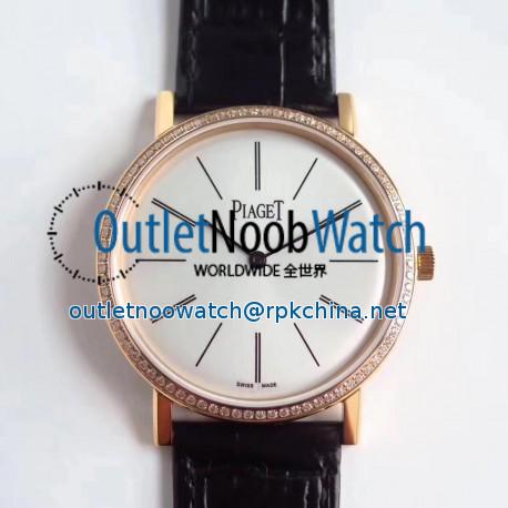 Replica Piaget Altiplano G0A36125 OX Rose Gold & Diamonds White Dial M9015