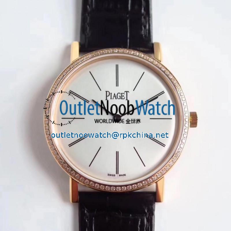 Replica Piaget Altiplano G0A36125 OX Rose Gold & Diamonds White Dial M9015