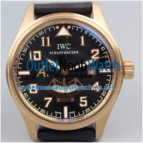 Replica IWC Pilot UTC Antoine De Saint Exupery IW326103 44MM GMT Rose Gold Black Dial Swiss 30710