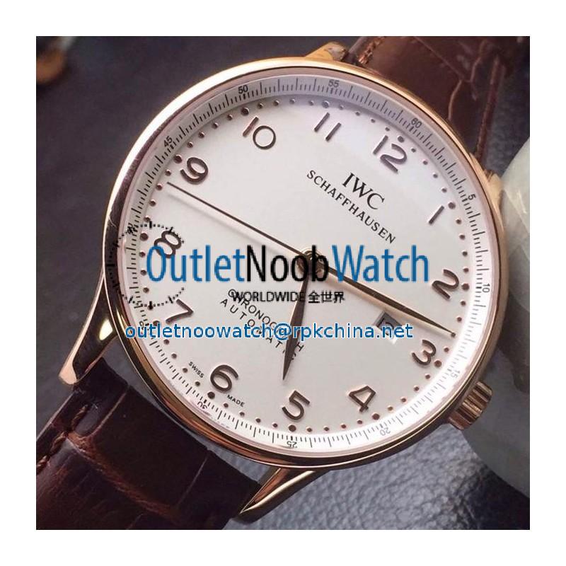 Replica IWC Portuguese Rose Gold White Dial Swiss IWC 89000