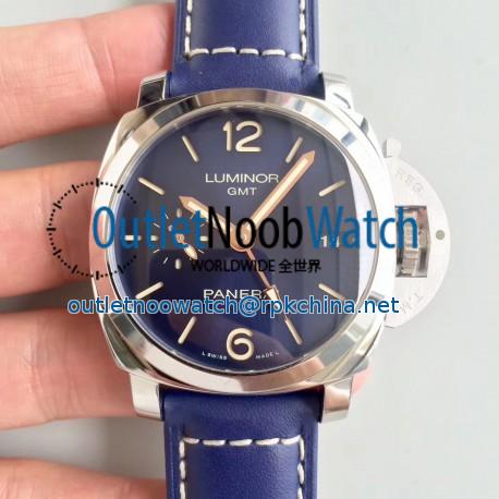 Replica Panerai Luminor 1950 3 Days GMT Acciaio PAM688 VS V2 Stainless Steel Blue Dial Swiss P9001