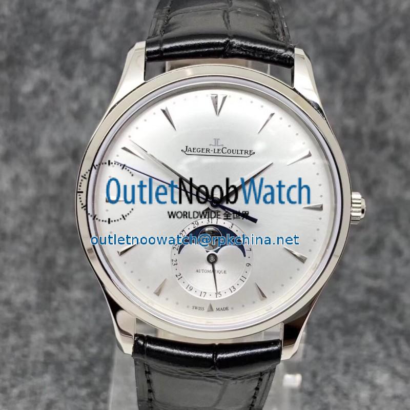 Replica Jaeger-LeCoultre Master Ultra Thin Moon 1368420 GF Stainless Steel Silver Dial Swiss JLC 925