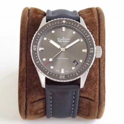 Replica Blancpain Fifty Fathoms Bathyscaphe 5000-1110-B52A ZF Stainless Steel Shiny Black Dial Swiss 1315