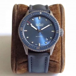 Replica Blancpain Fifty Fathoms Bathyscaphe 5000-0240-O52A ZF Ceramic Shiny Blue Dial Swiss 1315