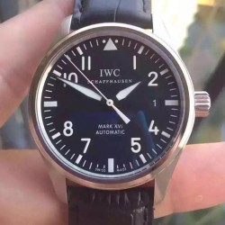 Replica IWC Pilot Mark XVI IW3255 Stainless Steel Black Dial Swiss 2892