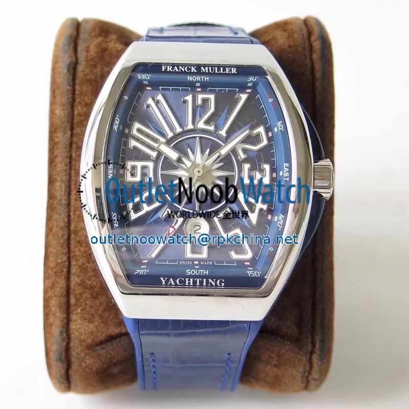 Replica Franck Muller Vanguard Yachting V45 SC DT AC BL OX Stainless Steel Blue Dial Swiss 2824-2