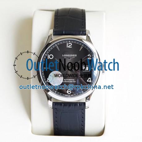 Replica Longines Record L2.820.4.56.2 AF Stainless Steel Black Dial Swiss L888.4