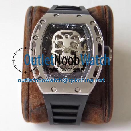 Replica Richard Mille RM052 EUR Titanium Skeleton Silver Skull Dial Swiss Tourbillon