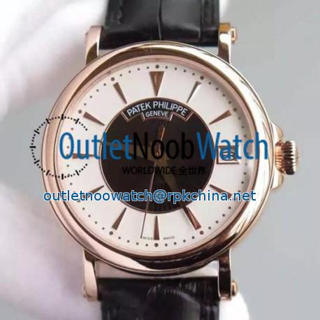 Replica Patek Philippe Calatrava 5153 Rose Gold White & Black Dial Swiss 324SC