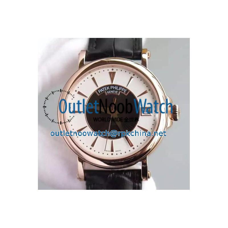 Replica Patek Philippe Calatrava 5153 Rose Gold White & Black Dial Swiss 324SC