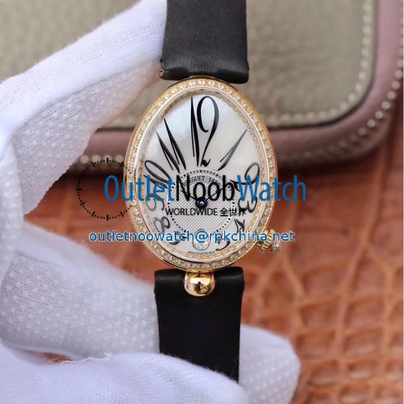 Replica Breguet Reine de Naples 8918BA/58/964/D00D ZF Yellow Gold & Diamonds Mother Of Pearl Dial Swiss Caliber 537/3