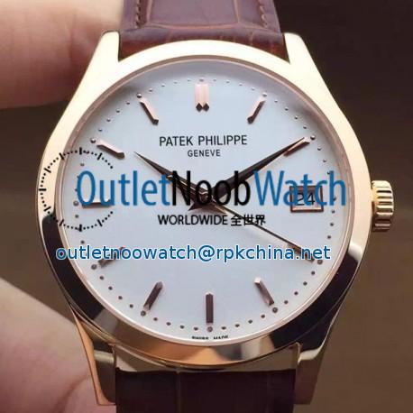 Replica Patek Philippe Calatrava 5296 Rose Gold White Dial Swiss 324SC